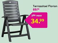 Promoties Terrasstoel florion - Huismerk - Leen Bakker - Geldig van 03/06/2024 tot 09/06/2024 bij Leen Bakker