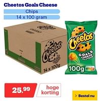 Promoties Cheetos goals cheese chips - Cheetos  - Geldig van 03/06/2024 tot 09/06/2024 bij Bol.com