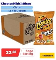 Promoties Cheetos nibb it rings chips - Cheetos  - Geldig van 03/06/2024 tot 09/06/2024 bij Bol.com
