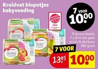 Promoties Kruidvat biopotjes babyvoeding bio peer pruim + abrikoos - Huismerk - Kruidvat - Geldig van 04/06/2024 tot 09/06/2024 bij Kruidvat