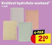 Promoties Kruidvat hydrofiele washand - Huismerk - Kruidvat - Geldig van 04/06/2024 tot 09/06/2024 bij Kruidvat