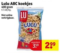 Promoties Lulu abc koekjes - Lu - Geldig van 04/06/2024 tot 09/06/2024 bij Kruidvat