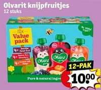 Promoties Olvarit knijpfruitjes - Olvarit - Geldig van 04/06/2024 tot 09/06/2024 bij Kruidvat