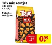 Promoties Trix mix zoutjes - Huismerk - Kruidvat - Geldig van 04/06/2024 tot 09/06/2024 bij Kruidvat