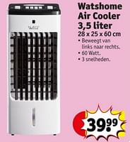 Promoties Watshome air cooler - Watshome - Geldig van 04/06/2024 tot 09/06/2024 bij Kruidvat