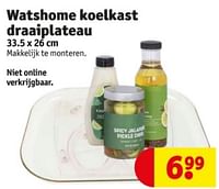 Promoties Watshome koelkast draaiplateau - Watshome - Geldig van 04/06/2024 tot 09/06/2024 bij Kruidvat