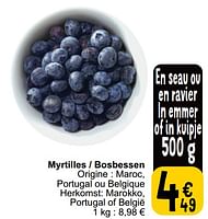 Promotions Myrtilles - bosbessen - Produit maison - Cora - Valide de 04/06/2024 à 10/06/2024 chez Cora