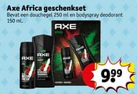 Promoties Axe africa geschenkset - Axe - Geldig van 04/06/2024 tot 09/06/2024 bij Kruidvat