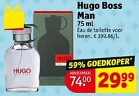 Promoties Hugo boss man edt - Hugo Boss - Geldig van 04/06/2024 tot 09/06/2024 bij Kruidvat
