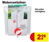 Promoties Watercontainer - Huismerk - Kruidvat - Geldig van 04/06/2024 tot 09/06/2024 bij Kruidvat