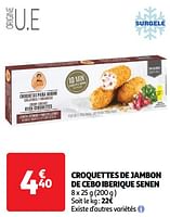 Promoties Croquettes de jambon de cebo iberique senen - Huismerk - Auchan - Geldig van 04/06/2024 tot 16/06/2024 bij Auchan