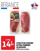 Promoties 2 filets de canard extra-tendres le gaulois - Le Gaulois - Geldig van 04/06/2024 tot 16/06/2024 bij Auchan