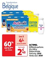 Promoties Actimel différents parfums - Danone - Geldig van 04/06/2024 tot 16/06/2024 bij Auchan