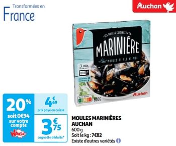 Promoties Moules marinières auchan - Huismerk - Auchan - Geldig van 04/06/2024 tot 16/06/2024 bij Auchan