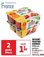 Promoties Dessert fruitier andros - Andros - Geldig van 04/06/2024 tot 16/06/2024 bij Auchan