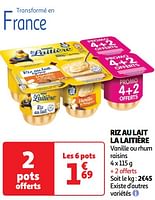 Promoties Riz au lait la laitière - La Laitiere - Geldig van 04/06/2024 tot 16/06/2024 bij Auchan