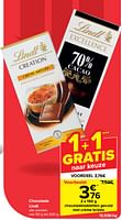 Promoties Chocoladetabletten gevuld met crème brûlée - Lindt - Geldig van 05/06/2024 tot 11/06/2024 bij Carrefour