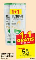 Promoties Elseve l’oréal set shampoos vitamax - L'Oreal Paris - Geldig van 05/06/2024 tot 11/06/2024 bij Carrefour