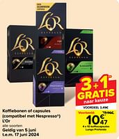 Promoties L’or koffiecapsules lungo profondo - Douwe Egberts - Geldig van 05/06/2024 tot 11/06/2024 bij Carrefour