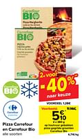 Promoties Op houtvuur gebakken pizza gegrilde groenten carrefour bio - Huismerk - Carrefour  - Geldig van 05/06/2024 tot 11/06/2024 bij Carrefour