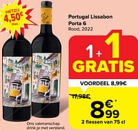 Promoties Portugal lissabon porta 6 rood - Rode wijnen - Geldig van 05/06/2024 tot 11/06/2024 bij Carrefour