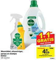 Promoties Reinigingsspray citroen - Dettol - Geldig van 05/06/2024 tot 11/06/2024 bij Carrefour