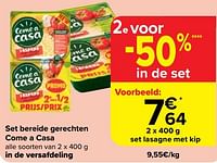 Promoties Set lasagne met kip - Come a Casa - Geldig van 05/06/2024 tot 11/06/2024 bij Carrefour