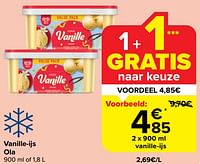 Promoties Vanille-ijs ola - Ola - Geldig van 05/06/2024 tot 11/06/2024 bij Carrefour