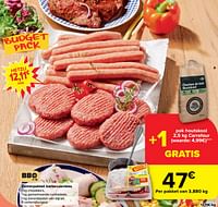 Promoties Zomerpakket barbecuevlees - Huismerk - Carrefour  - Geldig van 05/06/2024 tot 11/06/2024 bij Carrefour