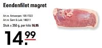 Promoties Eendenfilet magret - Huismerk - Sligro - Geldig van 06/06/2024 tot 08/06/2024 bij Sligro