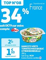 Promotions Haricots verts tomates mais basilic citron bonduelle - Bonduelle - Valide de 04/06/2024 à 16/06/2024 chez Auchan Ronq