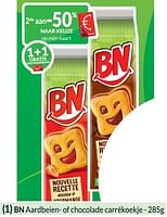 Promoties Bn aardbeien- of chocolade carrékoekje - BN - Geldig van 01/06/2024 tot 30/06/2024 bij Intermarche