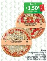 Promoties Pizza margherita 4 kazen salami picante of rondo di roma - Huismerk - Intermarche - Geldig van 01/06/2024 tot 30/06/2024 bij Intermarche