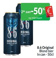 Promoties 8.6 original blond bier - Brouwerij Haacht - Geldig van 01/06/2024 tot 30/06/2024 bij Intermarche