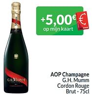 Promoties Aop champagne g.h. mumm cordon rouge brut - Champagne - Geldig van 01/06/2024 tot 30/06/2024 bij Intermarche
