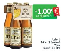 Promoties Lefort tripel of bruin of ypra - Lefort - Geldig van 01/06/2024 tot 30/06/2024 bij Intermarche