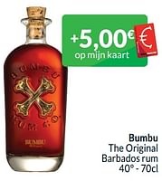 Promoties Bumbu the original barbados rum - Bumbu - Geldig van 01/06/2024 tot 30/06/2024 bij Intermarche