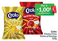 Promoties Croky patatas fritas pickles of ketchup - Croky - Geldig van 01/06/2024 tot 30/06/2024 bij Intermarche
