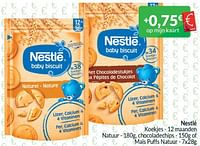 Promoties Nestlé koekjes natuur chocoladechips of maïs puffs natuur - Nestlé - Geldig van 01/06/2024 tot 30/06/2024 bij Intermarche