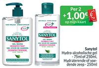 Promoties Sanytol hydro-alcoholische gel of hydraterende of voedende zeep - Sanytol - Geldig van 01/06/2024 tot 30/06/2024 bij Intermarche