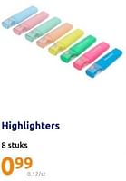 Promoties Highlighters - Huismerk - Action - Geldig van 05/06/2024 tot 11/06/2024 bij Action