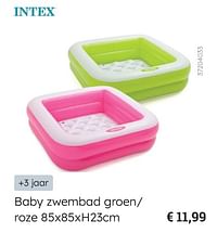 Baby zwembad groen- roze-Intex