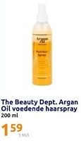 Promoties The beauty dept. argan oil voedende haarspray - The Beauty Dept. - Geldig van 05/06/2024 tot 11/06/2024 bij Action