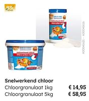 Promoties Snelwerkend chloor chloorgranulaat - BSI - Geldig van 28/05/2024 tot 31/08/2024 bij De Kinderplaneet