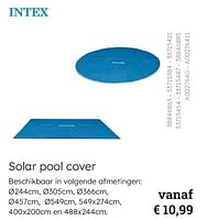 Promoties Solar pool cover - Intex - Geldig van 28/05/2024 tot 31/08/2024 bij De Kinderplaneet