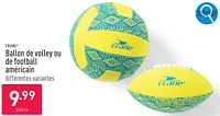 Promotions Ballon de volley ou de football américain - Crane - Valide de 12/06/2024 à 16/06/2024 chez Aldi