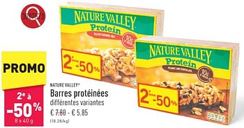 Promotions Barres protéinées - Nature Valley  - Valide de 14/06/2024 à 16/06/2024 chez Aldi