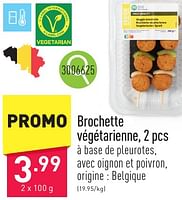 Promotions Brochette végétarienne - Produit maison - Aldi - Valide de 10/06/2024 à 16/06/2024 chez Aldi