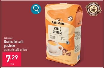 Promotions Grains de café gustoso - BARISSIMO - Valide de 10/06/2024 à 16/06/2024 chez Aldi