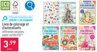 Promotions Livre de coloriage et d’autocollants - Produit maison - Aldi - Valide de 12/06/2024 à 16/06/2024 chez Aldi